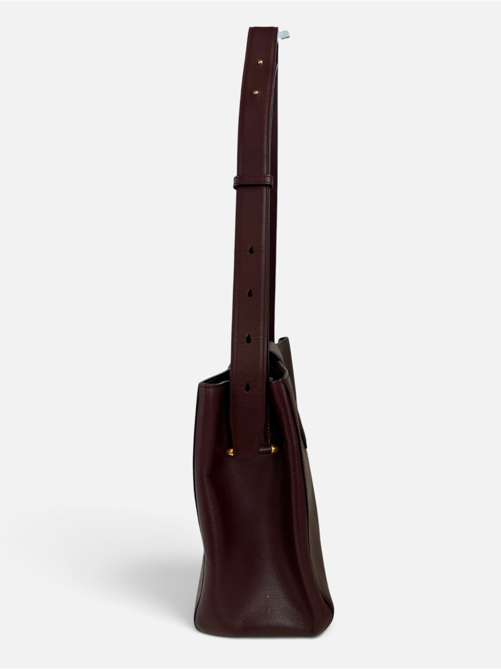 Cartier Burgundy Leather Shoulder Bag with Signature Flap - Picture 3 of 9